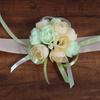 Wrist Flower Vivid Pattern Fake Pearl Ribbon Cloth Pretty Bridal Flower Bracelet for Wedding