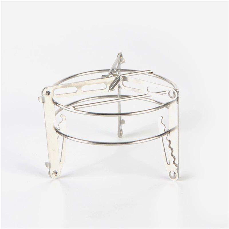 SHGO-Aluminum Alcohol Burner 100Ml Mini Backpacking Stove Stainless Steel Folding Stand