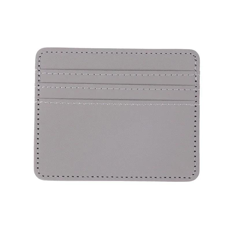 1pc Pu Leather Id Card Holder Candy Color Bank Credit Card Box Multi Slot Slim Card Wallet Women Men Business Cards Cover
