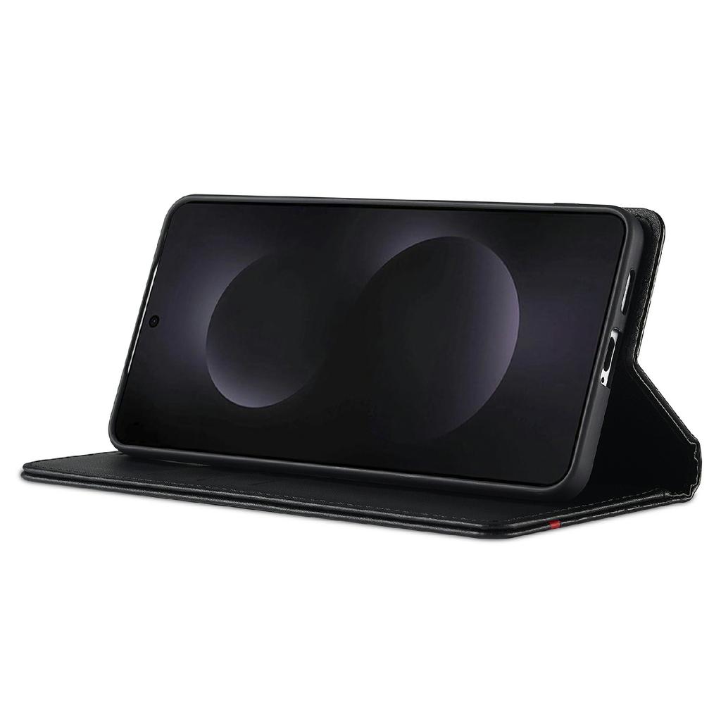 LC.IMEEKE For Samsung Galaxy S25 Edge Case Carbon Fiber Texture Phone Cover Stand Card Holder