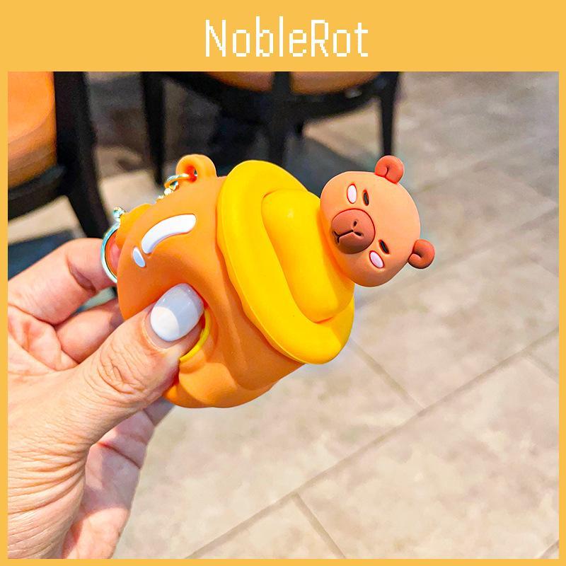 Toy Capybara Squishy Panda Koala Pig Keychain Cartoon Bag Pendant Decoration