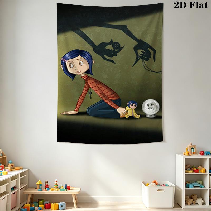 Coraline Pattern Home Decor Tapestry, Wall Hanging, Decorative RV Wall Cloth.MGT0918270