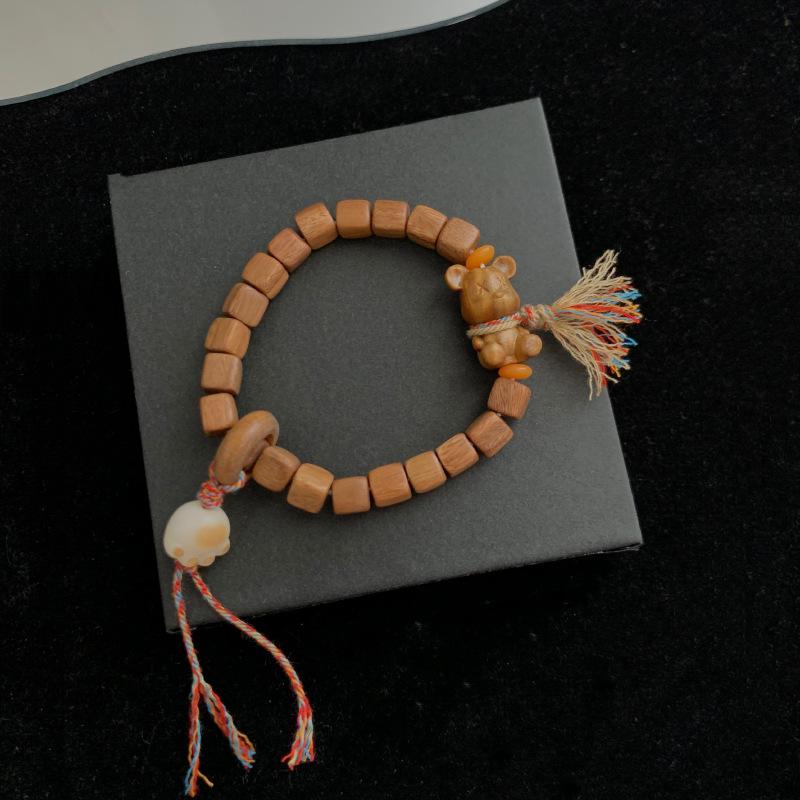 JYL TS Bracelet  Buddha Head Style Brings Blessings & Calm bear соломенный