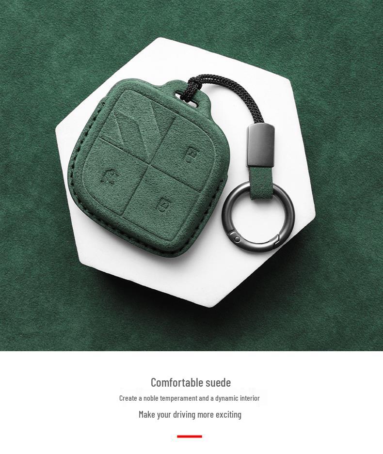 Lynk & Co 08 Key Case Pro: Full Coverage Halo Suede Protective Car Keyring