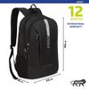 Flash Medium 26L Water Resistant Polyester Casual Standard Backpack - Black