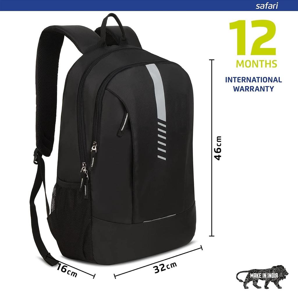 Flash Medium 26L Water Resistant Polyester Casual Standard Backpack - Black
