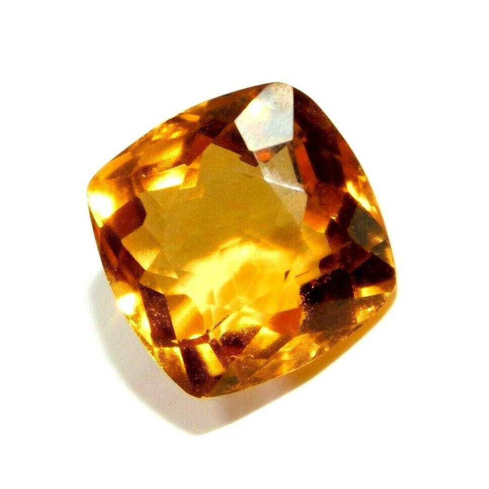 10.35 Ct Natural Topaz Loose Gemstone CERTIFIED Yellow Square Cushion Cut
