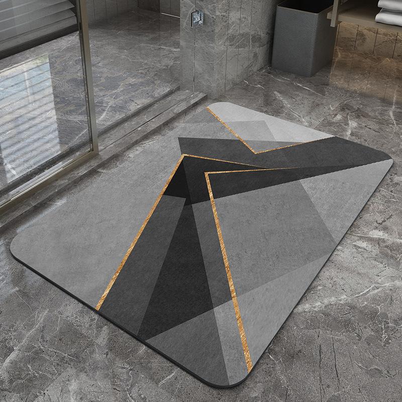 Bathroom Absorbent Pad Diatom Mud Floor Mat Bathroom Dirt-resistant Foot Mat Toilet Foot Mat Anti-slip Speed Dry Bathroom Door Mat
