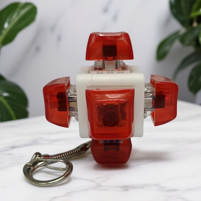 Creative Six Sided Decompression Mechanical Keyboard Key Toy Key Chain For Adults Anti Stress Finger Games Toys