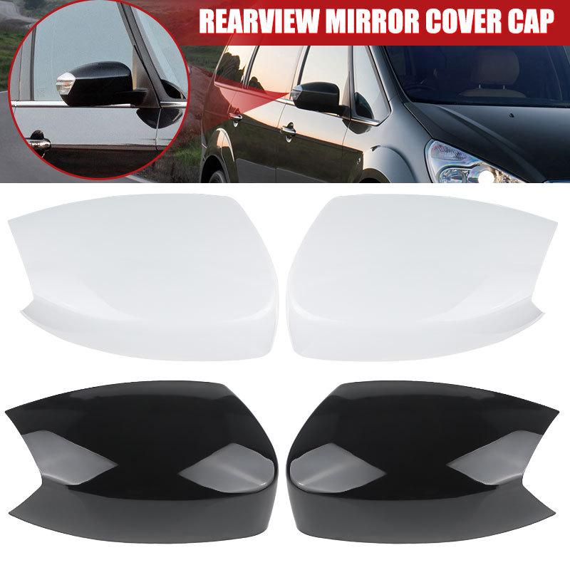 Car Rearview Mirror Cover Cap Left Right Side Mirror Cover Cap For Ford S-MAX Galaxy S-Max 2006-2014 For Ford KUGA Escape 2008