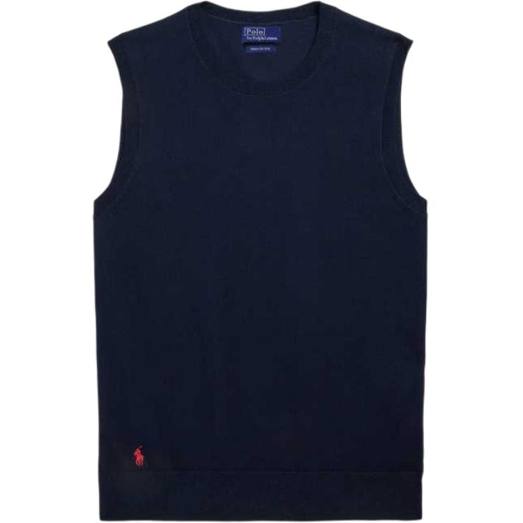 

Polo Ralph Lauren SS25 Solid Loose Sleeveless Round Neck Tank Top Women tops Deep-Blue WMPOSWENC021157-400 M