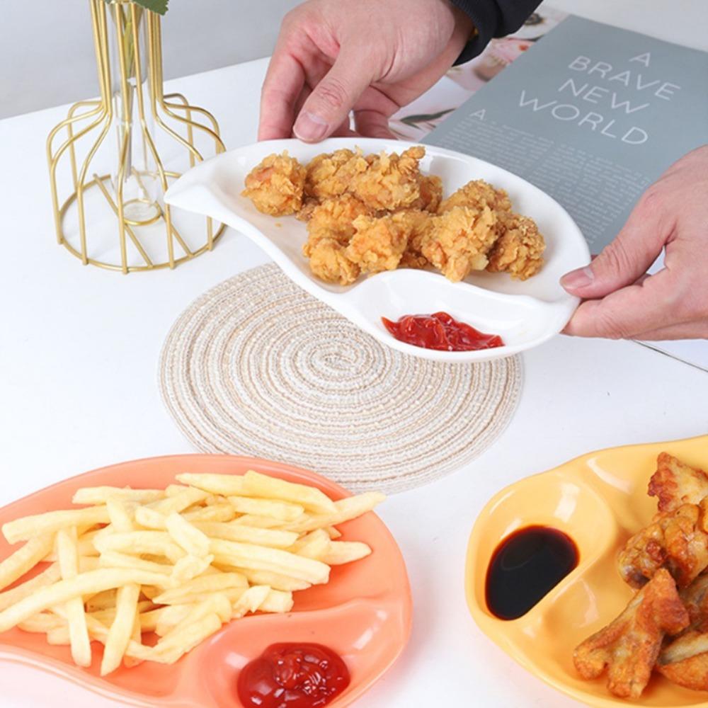 Strapazierfähiger Snackteller Mehrzweck Pommes Saucen Teller Neue Gewürzschale
