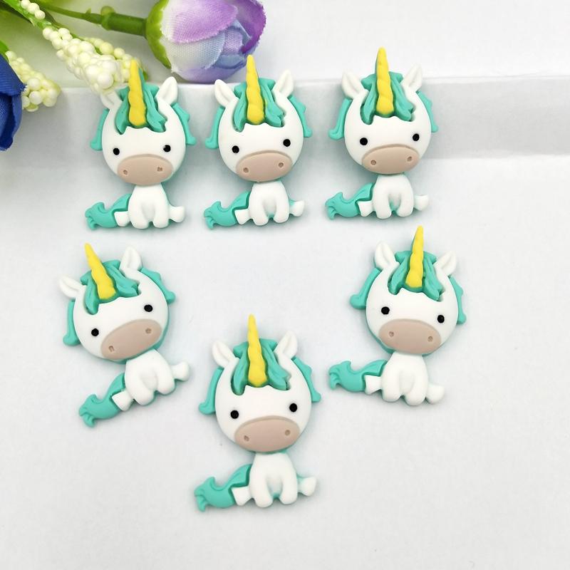 10pcs  Cartoon  Unicorn Flatback  Accessories Resin   DIY Scrapbooking