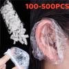 1-500Pcs Disposable Hair Dye Earmuff Waterproof Ear Cover Baking Oil Wash Shower Bathing Barber Hairdressing Cleaning Accessorie