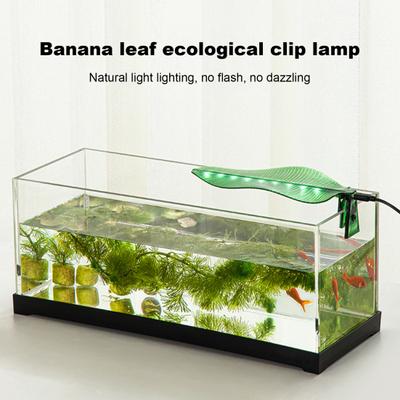 Aquariumlicht, LED-Anstecklampe für Aquarien, USB-betriebene Bananenblatt-Algenlampe, energiesparende, wasserdichte Fischbeleuchtung für Schildkrötenfischtanks