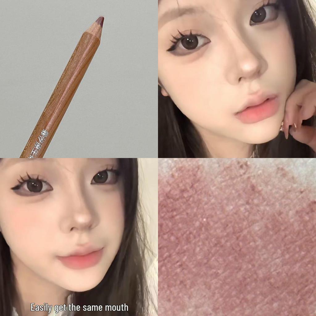 Feixi Weicher Matter Nude Lipliner & Langhaltiger Transferfester Lippenstift mit Spitzer