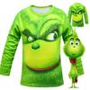 Festive Grinch Long Sleeve T-shirt For Kids Ideal For How The Grinch Stole Christmas Celebrations