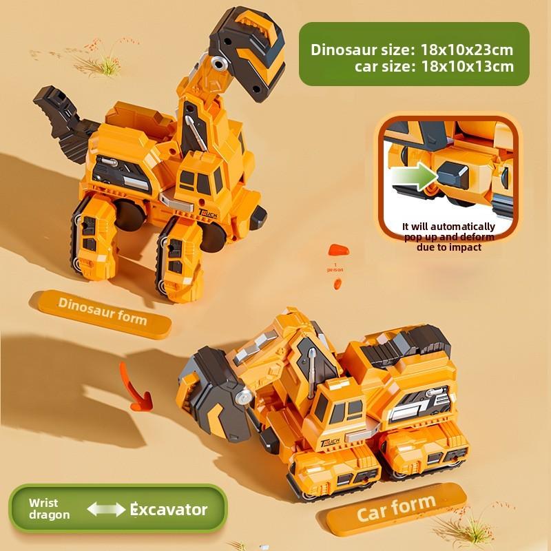 Triceratops T Rex Brachiosaurus Excavator Vehicle Inertia Toy For Gift Boys