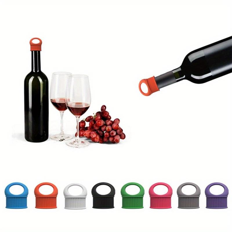 Silicone Wine Stopper Caps Bottle Sealer Reusable Wine Bottle Stopper Champagne Stopper Beer Bottle Stopper for Home Kitchen Bar
