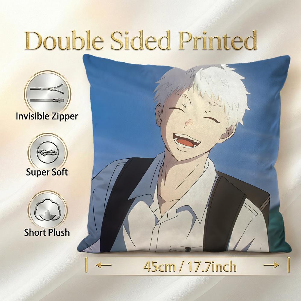 Manga The Summer Hikaru Died Cushion Cover 1Pcs Decorative Covers Soft Cushion Case For Sofa Couch Decor 40X40 45X45 Pillowcases