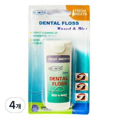 Dr. Smith Large Capacity Dental Floss, 1 Pack, 4 Pieces