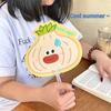 5pcs Portable Cute Cartoon Mini Hand-Cranked Fan (Random Pattern), Ideal Gift For Summer Cooling