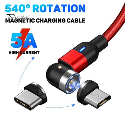 Magnetyczny 5A szybki kabel ładujący Micro USB typu C Wtyczka danych Kabel do Androida