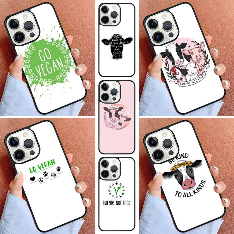 Vegan Pattern Phone Case For iPhone 17 Air 11 12 13 14 15 16 Pro Max Cover For iPhone 17 Air Max Plus Coque Shell