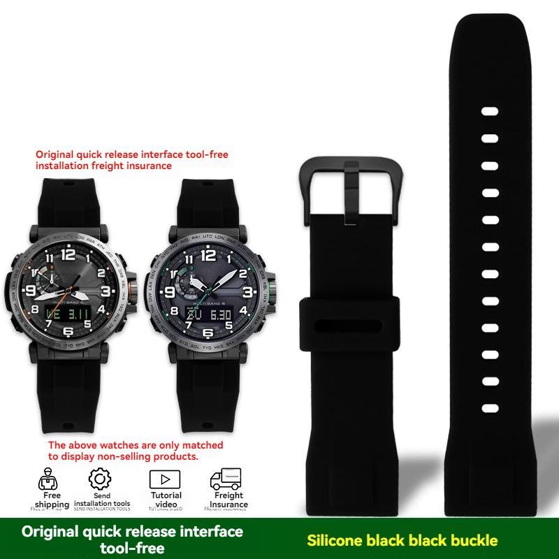 For Casio PROTREK Series PRG-601 PRG-600 PRG-650 PRW-6600Y GA2200 Breathable Nylon Canvas Strap 24mm Quick Release Wristband