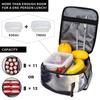 White Wolf Oil Painting Print Insulated Lunch Bag for Kids School Cooler Thermal Food Box Tote Leakproof Lunch Boxes Container