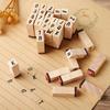 40Pcs Alphabet Stamps Vintage Wooden Rubber Letter Standard Stamp Set For Craft Card Making Planner Scrapbooking Journals