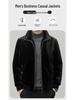 Men's Winter 2025 Sable Wool Jacket: Middle-aged Short Loose Lapel Coat