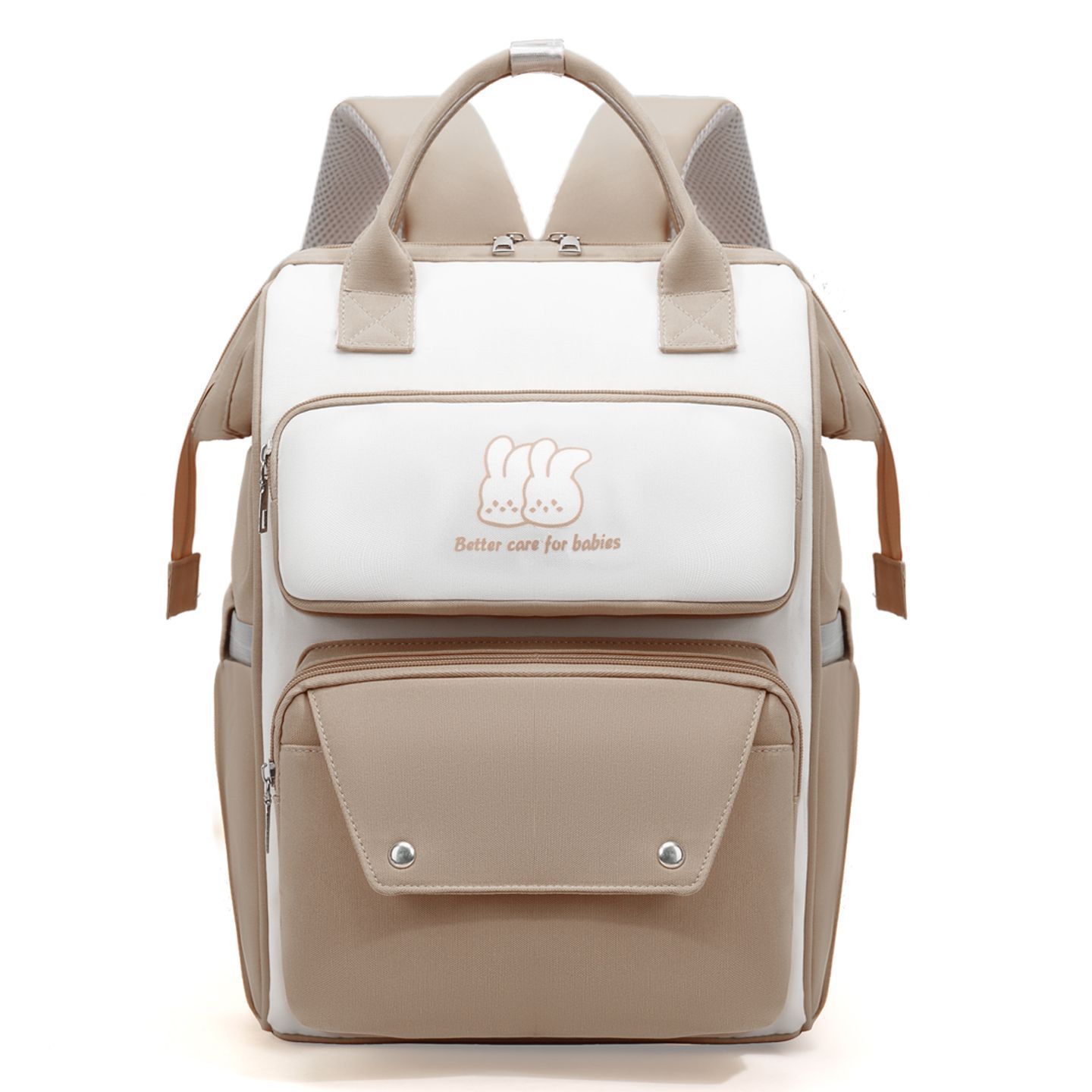

Fashion mommy bag outdoor waterproof full zipper large capacity design convenient shoulder back dry and wet separation easy to take baby one size fits all хакі