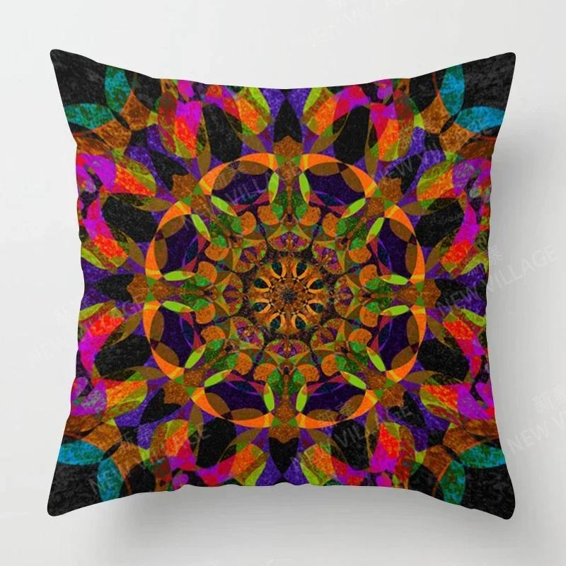 Fall Home Decor Autumn Living Room Throw Pillow Cover Sofa Boho Cushion Cover Mandala
