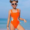 Children Swimsuit Hollow Out Design with Comfortable Fabric Adjustable Shoulder Straps for Girls