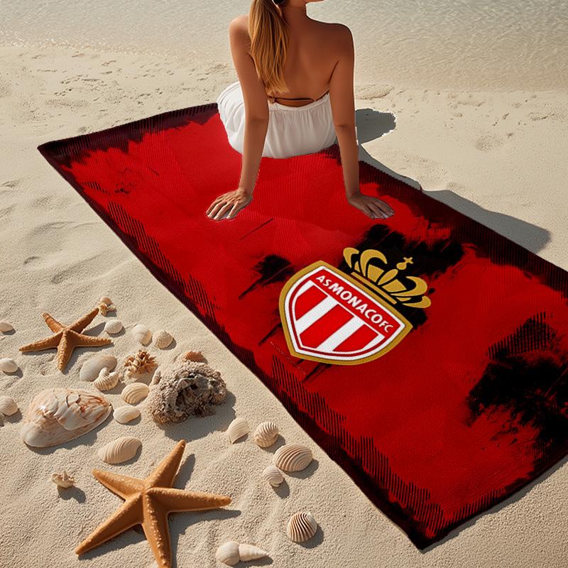 1PC As Monaco Crest Beach Towel - Soft, Absorbent Microfiber, Lightweight, Ideal for The Beach, Parties, Travel, Camping fan gifts