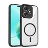 KEYSION Transparent Magnetic Phone Case for HONOR X8d Silicone+PC HD Clear Shockproof Back Cover for Huawei Honor 600 Lite 5G