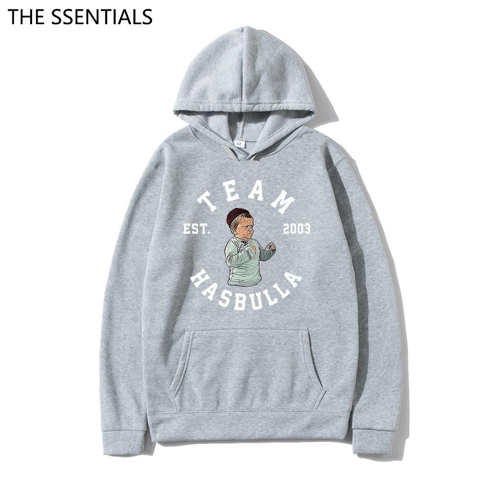 Felpa con cappuccio Team Hasbulla Classica Meme di combattimento Regalo per fan Mini Khabib Blogger Felpe con cappuccio Unisex Kawaii Pullover Felpe con cappuccio grafiche