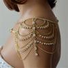 European And American Back Chain Light Luxury Multi-Layer Rhinestone Fringed Shoulder Chain Party Sexy Body Chain Body Chain