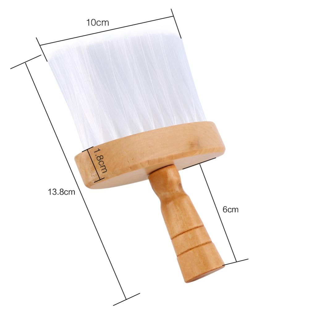 Gentle Hair Duster Brush Wood Handle Hair Cut Brush Hairdressing Cleaning Brush Barber