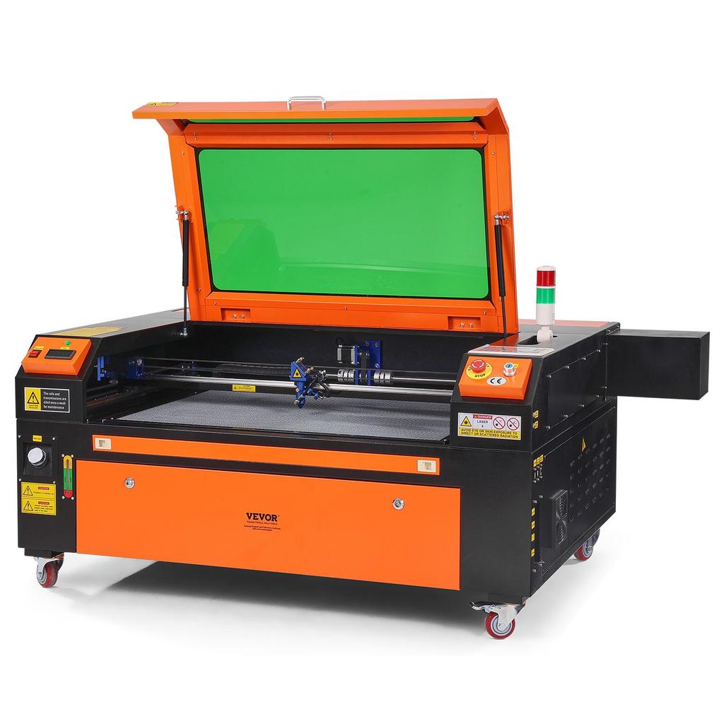 VEVOR 100W CO2 laserový gravír, 61 x 89 cm(24 x 35 palců), 500 mm/s(19.7 IPS) Laserový řezací stroj s obousměrným přívodem vzduchu, kompatibilní s LightBurn