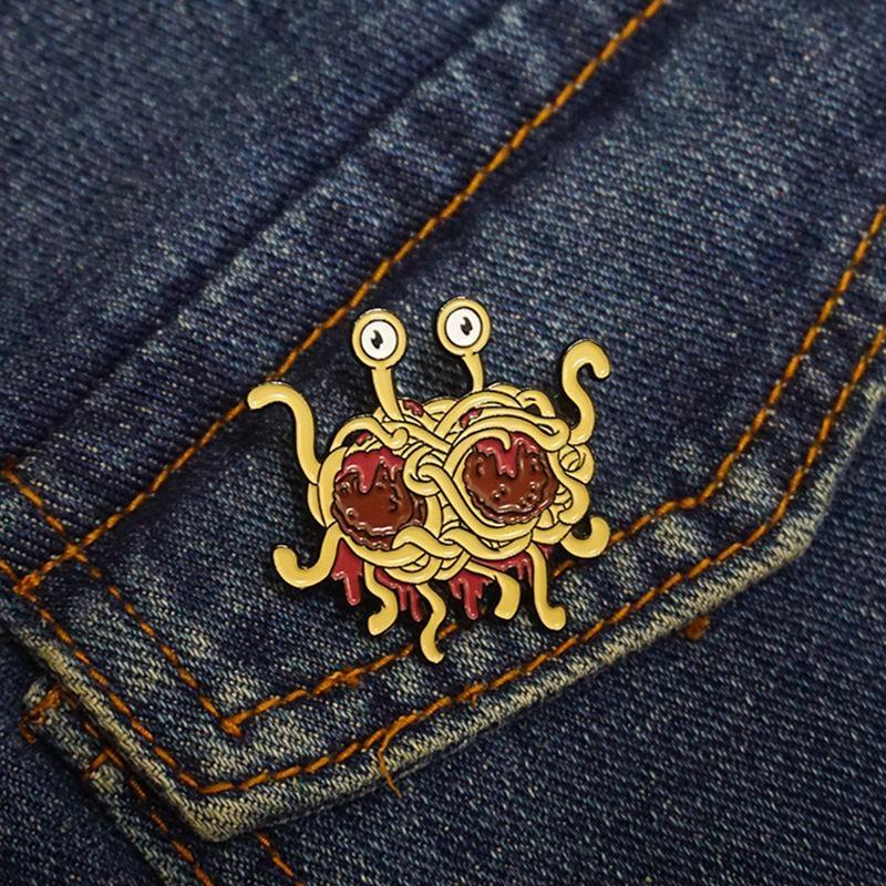 Jewelry Flying Spaghetti Monster Brooch Wish Creative Jewelry Spaghetti Design Brooch