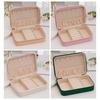 Dustproof Portable Jewelry Organizer Leather Jewelry Display Box  Earrings