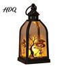 Halloween Decorations Candle Lantern, Decorative Spooky Witch Skeleton Pumpkin Tabletop Decoration Light for Haunted House, Front Porch, Gothic
