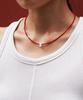 Ourpierre Red Bead Donut Necklace