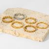European and American INS Simple and Versatile Geometric Splicing Plain Ring Ring Ring Plated with 18K Gold Stainless Steel Waterproof Fashion
