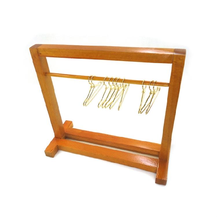 Realistic Miniature Clothes Display Stand Role Play for Dollhouses Enthusiasts, 1/12 Scale, Easy To Assemble, Wood