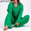 BITCED Fashion Set Women's Autumn and Winter Loose Casual Sweater Pullover Two-piece Set