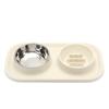 Anti-knockover Double Slow Feeder Bowl Food-grade Puppy Slow Eating Bowl  Small Medium Breed Dogs