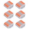 6Pcs Compact Wire Connectors ABS Copper Fast Connection Terminal Universal Wiring Conductors